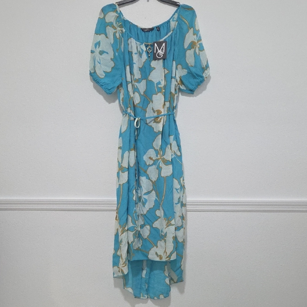Blue Floral Women's Dress